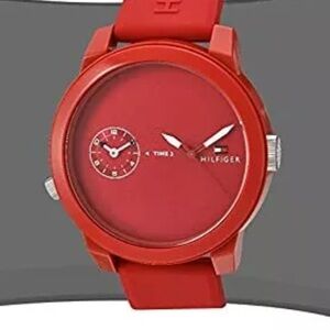 Red Tommy Hilfiger Sport Silicone Band.